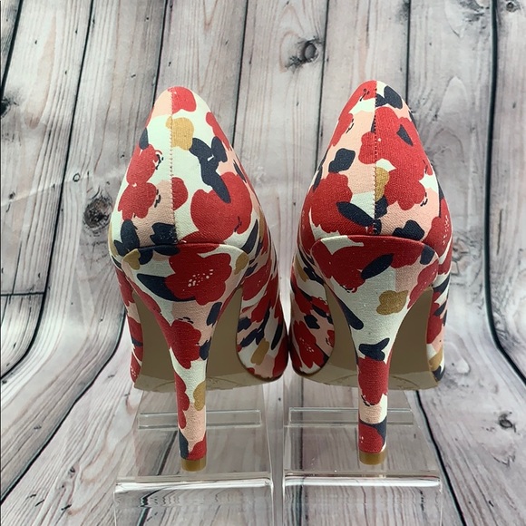 Kelly & Kate canvas floral high heels Sz 7.5 - Picture 4 of 5